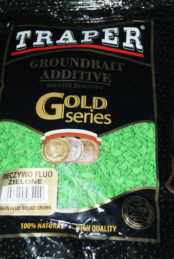 Traper cepums gold series green fluo crumb 400g