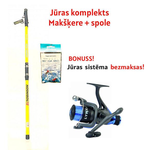 Jūras komplekts Tele sea 3.90m 100-250g