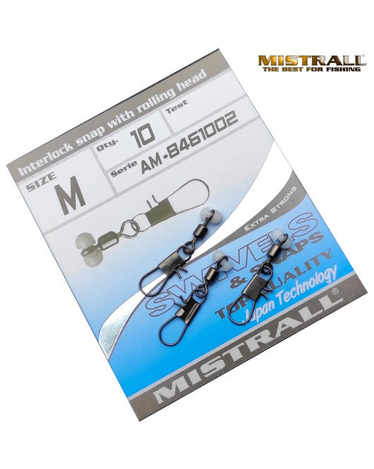 Mistrall Interlock snap with rolling head am-8461002