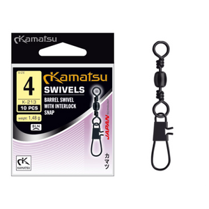 Kamatsu Barrel Swivel with Interlock Snap K-213