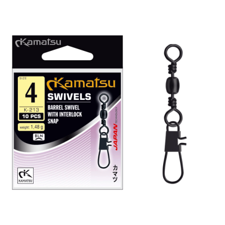 Kamatsu Barrel Swivel with Interlock Snap K-213