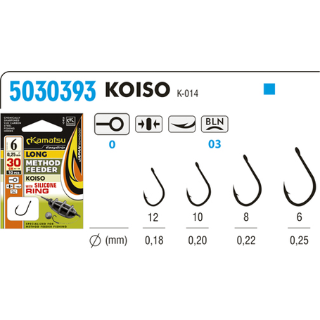 Kamatsu Method Feeder Koiso Fast Stop 30cm/ with silicone ring